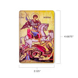 St George - Byzantine - Wooden Icon with Magnet and Stand