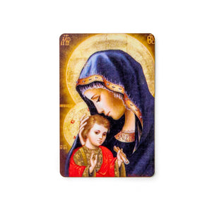 Our Lady of Perpetual Help - Wooden Icon with Magnet and Stand