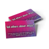 Children's Pass Along Scripture Cards - Tell Others About Jesus, Pack of 25 - With Stand