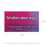 Children's Pass Along Scripture Cards - Tell Others About Jesus, Pack of 25 - With Stand