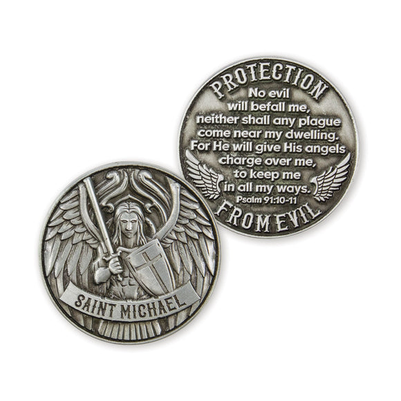 Archangel St Michael, Patron Saint of Police, Love Expression Coin