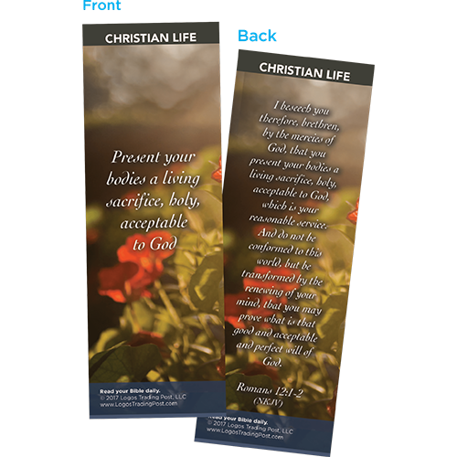 Present Your Bodies a Living Sacrifice, Holy, Acceptable to God Bookmarks, Pack of 25