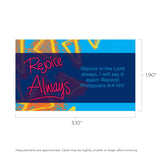 Children's Pass Along Scripture Cards - Rejoice Always, Pack of 25 - With Stand