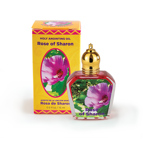 bottle of rose of sharon anointing oil with box