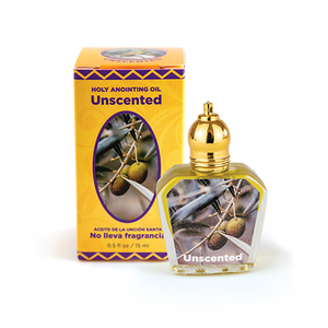 bottle of unscented anointing oil with box