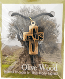 Olive Wood 3D Jesus Cross Necklace packaging