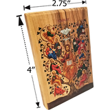 Jesus and the 12 Apostles Olive Wood Color Icon dimensions