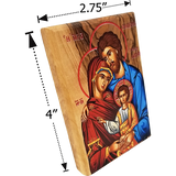 Holy Family Olive Wood Color Icon dimensions