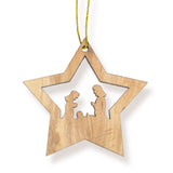 Olive Wood Christmas Ornaments Pack of 10