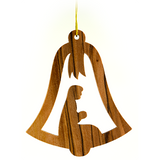 Nativity Bell- Holy Land Olive Wood Ornament