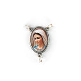 Virgin Mary Medjugorje, Holy Land Olive Wood Pocket Auto Rosary, Made in Bethlehem