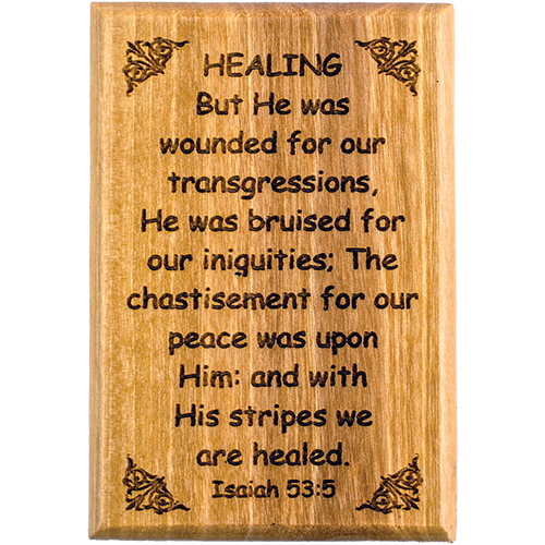 Bible Verse Fridge Magnets, Healing - Isaiah 53:5, 1.6