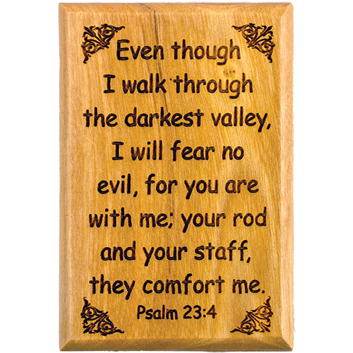 Bible Verse Fridge Magnets, Fear no Evil - Psalm 23:4, 1.6