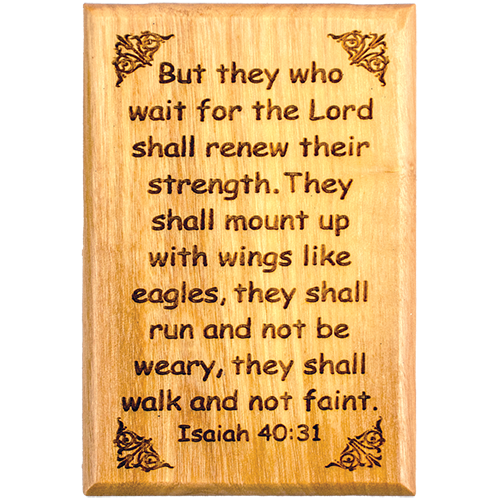 Bible Verse Fridge Magnets, Wings Like Eagles - Isaiah 40:31, 1.6