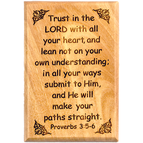 Bible Verse Fridge Magnets, Trust in the Lord - Proverbs 3:5-6, 1.6