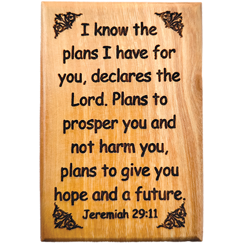 Bible Verse Fridge Magnets, I Know the Plans - Jeremiah 29:11, 1.6