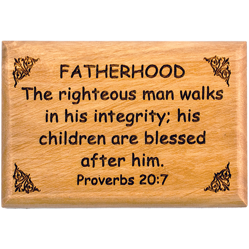 Bible Verse Fridge Magnets, Fatherhood - Proverbs 20:7, 1.6