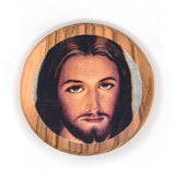 Divine Mercy of Jesus (Portrait) Olive Wood Icon Magnet