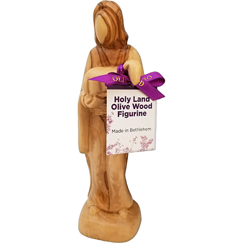 Holy Land Olive Wood Statue - Jesus the Good Shepherd, 10