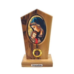 Our Lady of Perpetual Help Olive Wood Icon Plaque