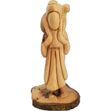 Holy Land Olive Wood Statue - Shepherd Boy King David front view