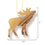 Caribou Christmas Ornament, Holy Land Olive Wood