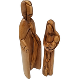 Olive Wood Holy Family Nested- 2 piece separated 