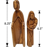 Olive Wood Holy Family Nested- 2 piece dimensions