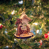 3D Nativity Christmas Tree Background