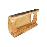 Holy Land Olive Wood Log Stable with Bark
