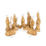 Holy Land Olive Wood Nativity with Medium Stable and Detailed Figurines