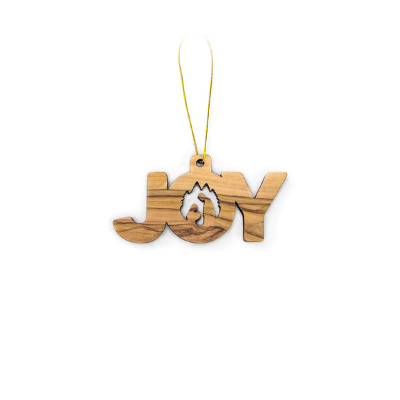 2D Christmas Ornament – Joy with Nativity