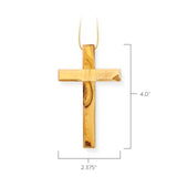 Simple Olive Wood Cross Ornament