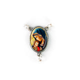 Our Lady of Perpetual Help, Holy Land Olive Wood Pocket Auto Rosary, Made in Bethlehem
