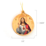 Thick Round Icon Ornament – Jesus Christ Sacred Heart