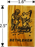 Bethlehem Manger Olive Wood Magnet dimensions