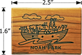 Noah's Ark Olive Wood Magnet dimensions