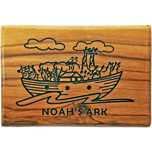Noah's Ark Olive Wood Magnet