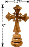 Jerusalem Cross Combo on Stand - Large dimensions