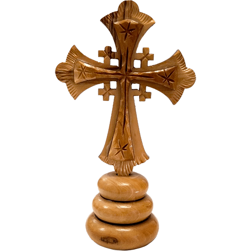 Jerusalem Cross Combo on Stand - Large front view