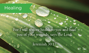 Pass Along Scripture Cards, Healing, Jeremiah 30:17, Pack 25 - Logos Trading Post, Christian Gift