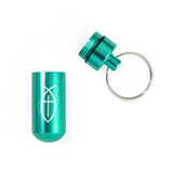 Keychain Pill Capsule - Turquoise