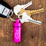 Keychain Pill Capsule - Pink