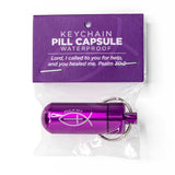 Keychain Pill Capsule - Purple