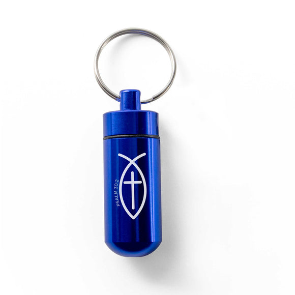 Keychain Pill Capsule - Blue