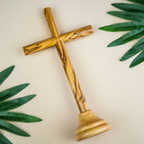 7" Olive Wood Standing Cross