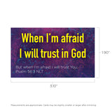 Children's Pass Along Scripture Cards - When I'm Afraid I Trust in God, Pack of 25 - With Stand