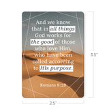 In all things God works - Romans 8:28 - Scripture Magnet