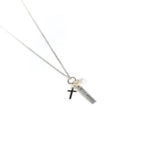 Faith is Confidence, Sterling Silver Scripture Cross Necklace