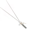 I Will Be With You, Sterling Silver Scripture Cross Necklace